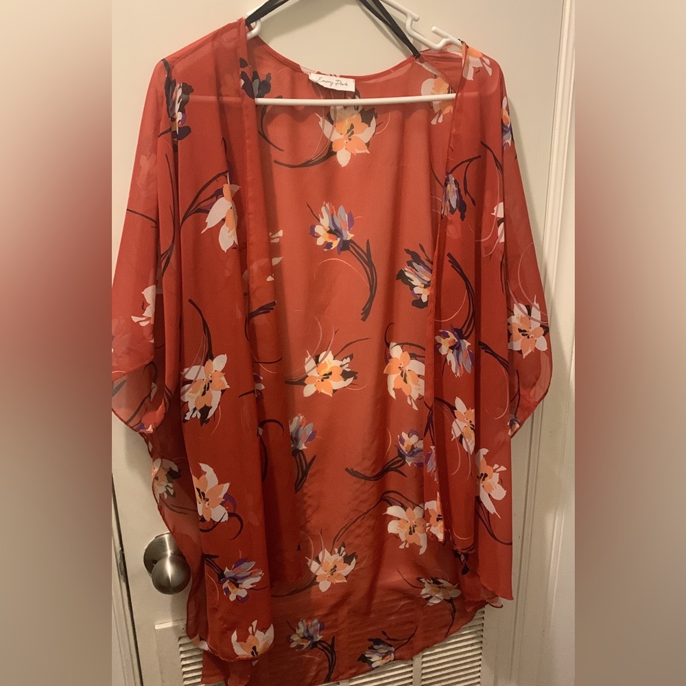 Cato Kimono Sheer, floral size L Boho Streetwear